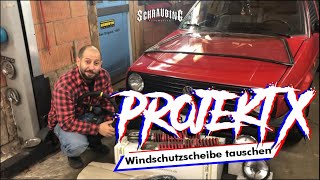 Golf 2 ProjektX Windschutzscheibe tauschen Tutorial Ep3 [upl. by Zweig736]