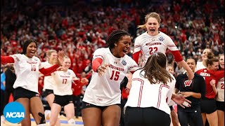 Wisconsin vs Nebraska 2021 NCAA volleyball championship highlights [upl. by Nimra]