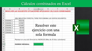 Operaciones combinadas en una celda Excel [upl. by Toole]