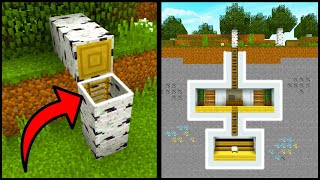 Minecraft How to Build a Survival Secret Base Tutorial 12  Easy Hidden HouseBase [upl. by Nawyt948]