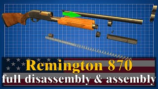 Remington 870 full disassembly amp assembly [upl. by Ridan]