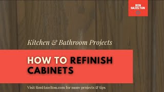 How to Refinish Cabinets without Stripping [upl. by Katya]