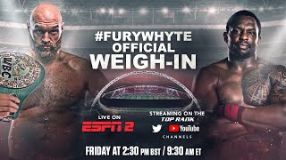 Tyson Fury vs Dillian Whyte  OFFICAL WEIGHIN [upl. by Goodman99]