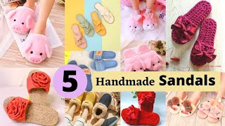 5 Handmade Sandals And Flip Flops From Old Slippers And Cardboard [upl. by Fae997]