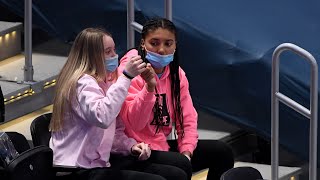 Azzi Fudd and Paige Bueckers UConn Womens Basketball Media Availability  7621 [upl. by Tterag906]