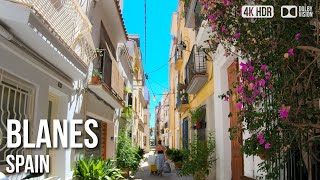 Blanes Town Costa Brava Catalonia  🇪🇸 Spain 4K HDR Walking Tour [upl. by Kcirdor]