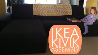 Putting Together IKEA Kivik Couch  Chaise [upl. by Klemm722]