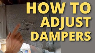 HOW TO ADJUST DAMPERS  WHERE ARE THE DAMPERS ON THE FURNACE [upl. by Nnylacissej]