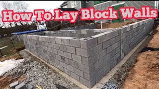 How To Lay Block Walls [upl. by Enomed]