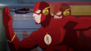 Flash and Superman run away from OmegaRays  Justice League War [upl. by Irec199]