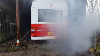 Leyland National GLJ681N cold start 2nd January 2021 [upl. by Vanzant]