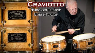 Craviotto Timeless Timber Snare Drum Comparison [upl. by Laucsap]