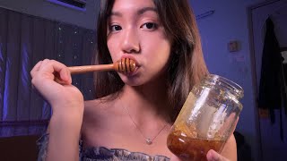 ASMR  Honeycomb  Sticky Satisfying Sounds [upl. by Kata]