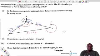 CSEC Mathematics Bearings Practice Problem [upl. by Dhaf274]