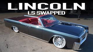 CUSTOM Garage Built 63 Lincoln Continental LS Powered amp SLAMMED 4K [upl. by Yrocaj]