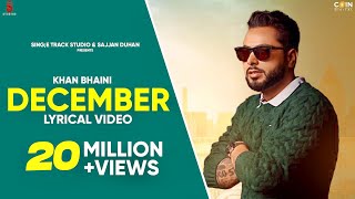 Khan Bhaini  December Lyrical Video  New Punjabi Songs  Latest Punjabi Song 2020  Coin Digital [upl. by Joni678]