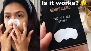 How to use Nose Pore strip Beauty glazed nose strips [upl. by Fortune259]