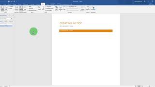 How to create Standard Operating Procedures Using Microsoft Word [upl. by Ardnuhsal]