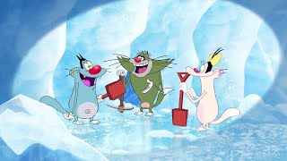 हिंदी Oggy and the Cockroaches ⛄❄ SNOW TIME ❄⛄ Hindi Cartoons for Kids [upl. by Waverly]