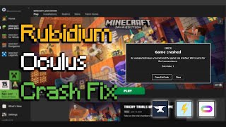 How to Fix Forge Oculus amp Rubidium mod Crash Problem  Minecraft 1201 [upl. by Markos795]