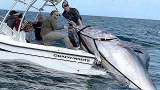 Amazing Fastest Giant Bluefin Tuna Fishing Skill  Most Satisfying Sea Fishing Video [upl. by Dituri415]