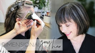 How to add dimension back into Natural Gray Hair Color  Transition to Gray Hair Naturally [upl. by Redep855]