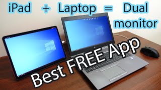 Best free app to transform iPad as second monitor with windows 10  Splashtop [upl. by Hoban]