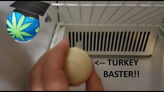 Fix A Clogged Fridge Defrost Drain WITHOUT Opening Panels  How To [upl. by Notluf]