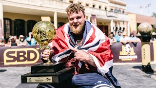 WINNING MOMENT Tom Stoltman Becomes the 2021 SBD Worlds Strongest Man [upl. by Debbra687]