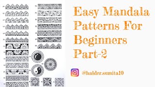 100 Easy Mandala Patterns For Beginners Part2 [upl. by Yentruocal]