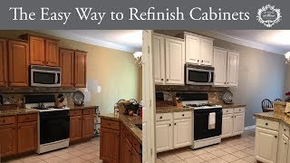 The Easy Way to Refinish Kitchen Cabinets [upl. by Siddra]