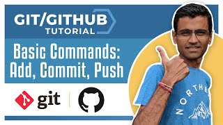 Git Tutorial 4 Basic Commands add commit push [upl. by Dlabihcra]