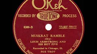 1926 HITS ARCHIVE Muskrat Ramble  Louis Armstrong Hot Five [upl. by Yetac]