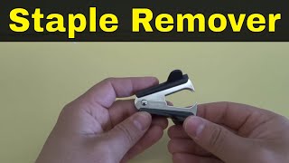 How To Use A Staple RemoverTutorial [upl. by Euridice]