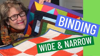 🏆 How to Bind Your Quilt  Part 2 Wide and Narrow Bindings [upl. by Zingale924]