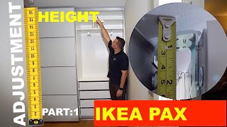 IKEA PAX Sliding doors Height adjustment PART1 [upl. by Ititrefen]