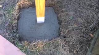 How to Install an LED Security Light post amp concrete [upl. by Anselma]