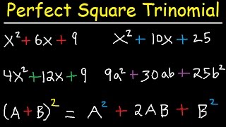 Factoring Perfect Square Trinomials [upl. by Anemij]