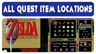 Zelda A Link To The Past  All Quest Item Locations 24 [upl. by Solokin563]