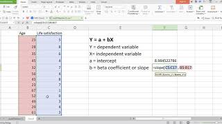 Regression Analysis with MS Excel [upl. by Atat]