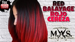 Cabello BALAYAGE ROJO Red Balayage Hair Tutorial Mechas Rojas paso a paso [upl. by Ursi670]