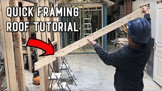 How to Frame a Roof Common Rafter Layout [upl. by Ahsineg]