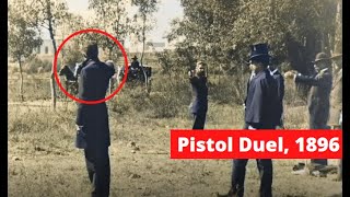 Colorized Historical Video  Pistol Duel 4k upscaled [upl. by Randolph905]