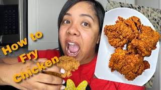 How To Fry Chicken  Buttermilk and Deep Fry Method [upl. by Soisanahta]