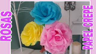 Como hacer flores de papel crepe facil y rapido [upl. by Aser476]