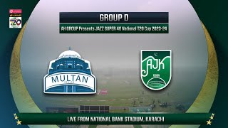 Live  Multan vs AJK  Match 13  National T20 202324  PCB [upl. by Naitsirc790]