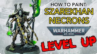 How to Paint Necrons Szarekhan ADVANCED Guide  Overlord Reanimator amp Cryptothrall  Warhammer40k [upl. by Ihskaneem]