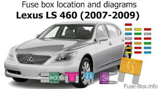 Fuse box location and diagrams Lexus LS460 20072009 [upl. by Tnecnev]