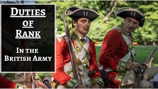 Duties and Responsibilities of Rank in the British Army During the American Revolution [upl. by Ahsikcin]