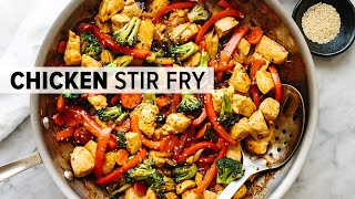 CHICKEN STIR FRY  easy healthy 30minute dinner recipe [upl. by Gaylene]